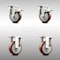 Service Caster 4 Inch 316SS Maroon Polyurethane Swivel Plate Caster Lock Brake 2 Rigid, 2PK SCC-SS316TTL20S414-PPUB-MRN-2-R-2 - alternate 1